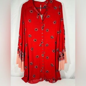 NWT Free People Red flowy dress or blouse